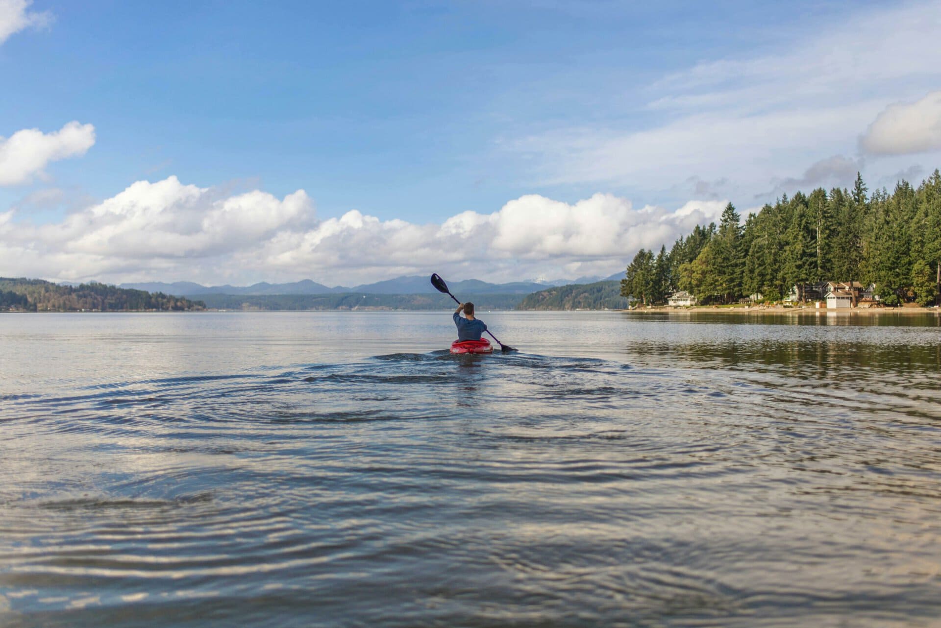 kayak in an island